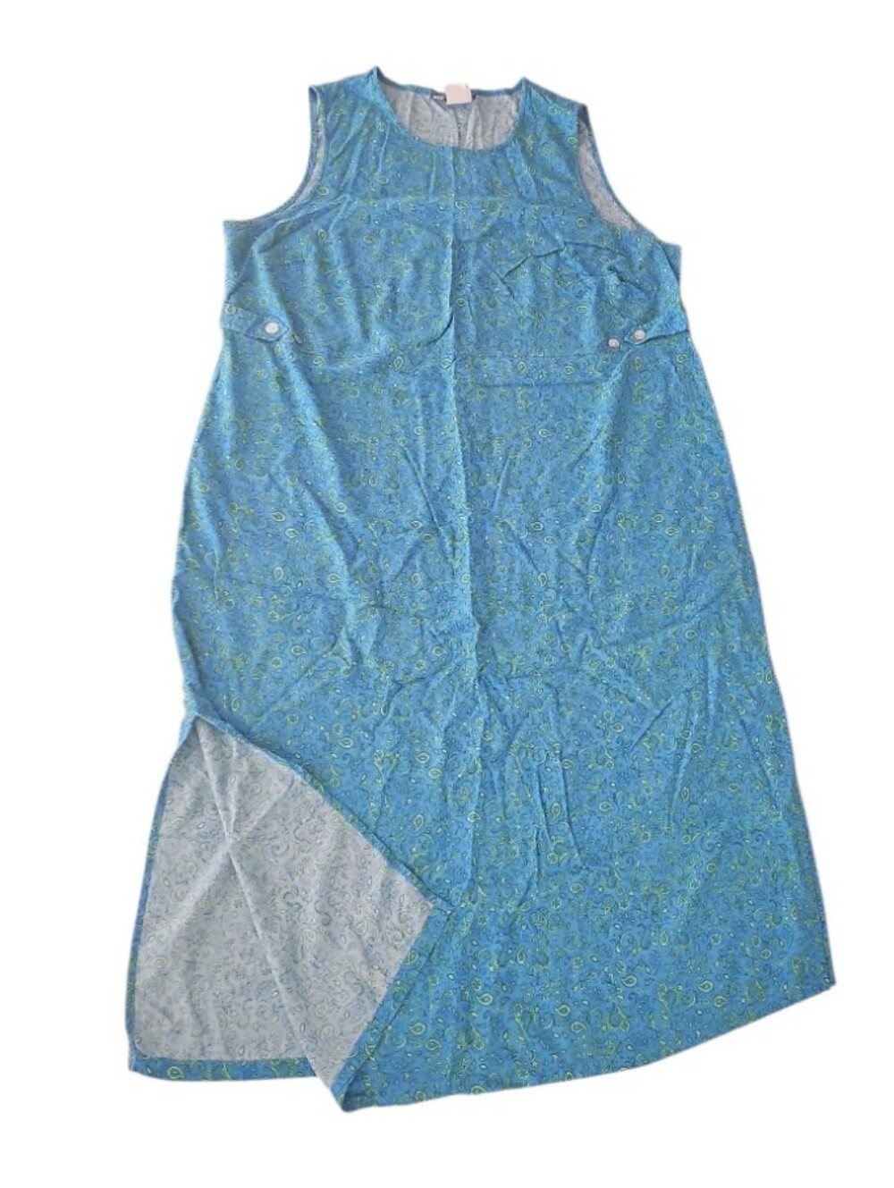 Stonebridge Rayon Linen Paisley Sleeveless Midi Dress Women’s 3X Cottagecore - Picture 5 of 12